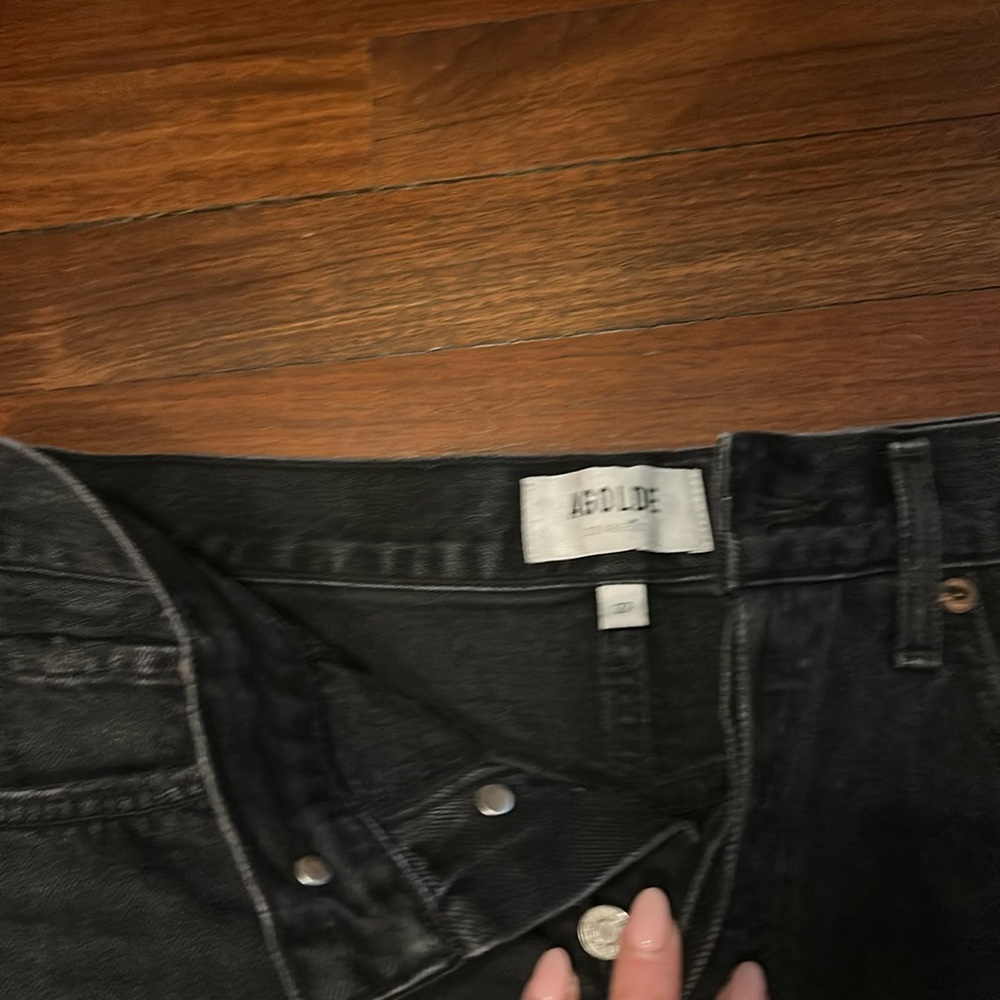 Agolde black Jean shorts
